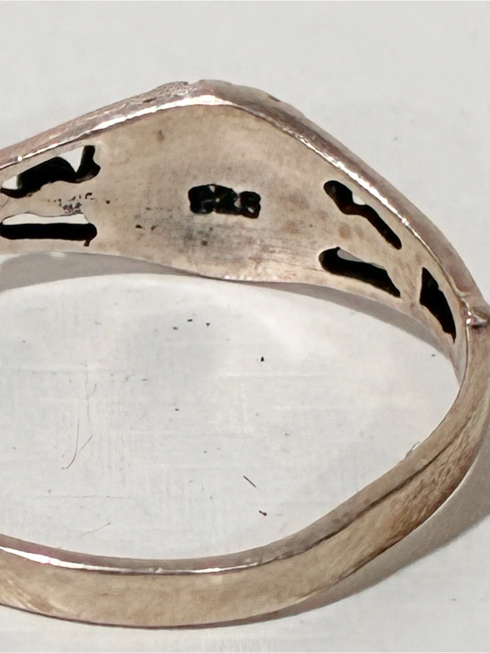 Vintage Bali Black Onyx Promise Ring .925 Sterling Silver Band Size 7